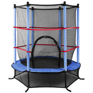 <span class=keywords><strong>Mini</strong></span> <span class=keywords><strong>trampoline</strong></span> CreateFun de 55 pouces avec filet de protection pour enfants, idéal pour l'intérieur - Product Image 6