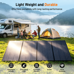 LITESHIZI แผงโซลาร์เซลล์แบบพกพาอเนกประสงค์ OEM 400W โมโนคริสตัลไลน์ สำหรับใช้งานกลางแจ้ง ชาร์จมือถือ กันน้ำ พับเก็บได้ - Product Image 4