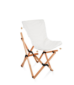 เก้าอี้ชายหาดแบบพับได้ น้ำหนักเบา ทำจากไม้บีช พร้อมผ้าใบคลุม - Product Image 3