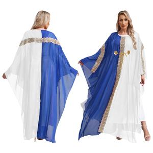 Vente en Gros Abaya Femmes Robe Musulmane Musulmane Islamique Fête Halloween Costumes Femmes Robes De Luxe Dubaï Abaya - Product Image 5