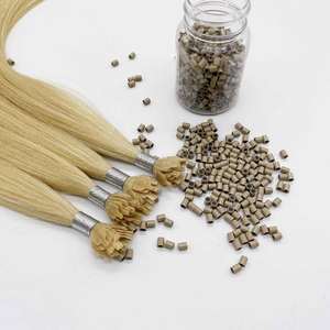 Extensions de cheveux européens Remy en gros, 100g, couleur claire, pointe Y, ondulations naturelles, kératine, double trame, cheveux humains - Product Image 4