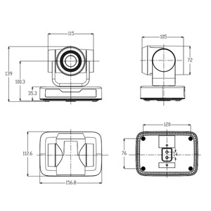 Feelworld กล้อง USB10X HD USB PTZ 10X ซูมออปติคอล70 ° มุมมองสำหรับห้องประชุมบริการ OEM/ODM - Product Image 6