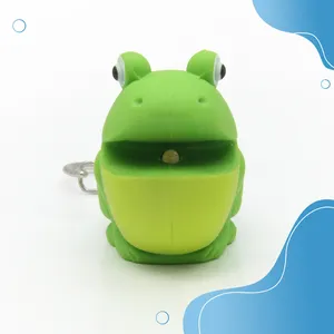 Cartoon Sound LED Animal Keychain Light Toy Glowing Flashlight Keychain Gift