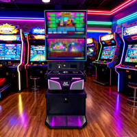 Bornes de jeu incurvées 43 pouces avec écran tactile et boîtier robuste pour centres de jeux d'arcade pour adultes et clubs sociaux en Géorgie