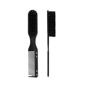 Nouvelle Arrivée Brosse à Cheveux Portable en Plastique et Nylon à Double Tête pour Barbiers et Coiffeurs, Brosse à Barbe pour Hommes - Product Image 6