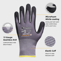 XINGYU Industrie 15 Gauge Nylon Schwarz Nitrilbeschichtete Arbeits- und Gartenhandschuhe Nylon Nitrilbeschichtete Schaumstoff Rutschfeste Arbeitsschutzhandschuhe