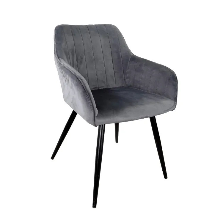 Gratis Monster Groothandel Nordic Fluwelen Moderne Luxe Design Kamer Meubels Stoelen Met Metalen Benen Zwarte Goud