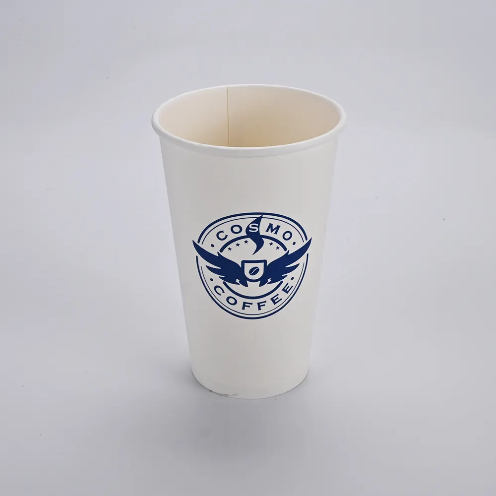 individuell bedrucktes logo 8 oz 12 oz 16 oz einweg-becher für heißen kaffee getränk aus papier