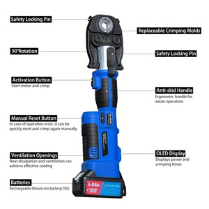 Dụng cụ ép thủy lực dùng pin cho điện & ống nước, bộ dụng cụ ép ProPress thủy lực, máy ép cáp + máy ép ống + máy cắt - Product Image 2