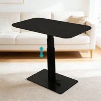 Table basse moderne en métal, réglable en hauteur, avec pieds carrés à 3 niveaux, meubles de salon
