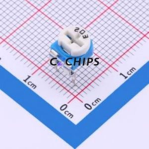 RM065-203ตัวต้านทาน/โพเทนชิออมิเตอร์แบบปรับได้ (20K) ตัวต้านทานผ่านรู (THT) 20Kohm 25% 100mW - Product Image 1