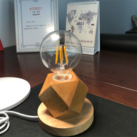 Support de lampe en bois E27/E26 avec douille de lampe certifiée KC de style à vis