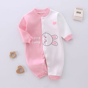 Body de bebé de manga larga de algodón peinado con estampado para niños y niñas, 59cm, 66cm, 73cm, 80cm, ropa de otoño e invierno - Product Image 3