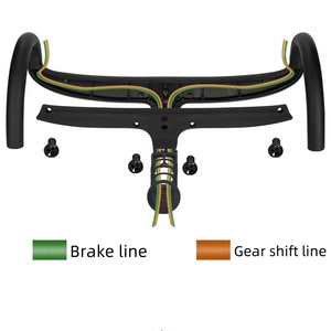 Guidon <span class=keywords><strong>de</strong></span> vélo <span class=keywords><strong>de</strong></span> <span class=keywords><strong>route</strong></span> CG 380-420 mm, guidon courbé en alliage d'aluminium, coupe-vent, passage <span class=keywords><strong>de</strong></span> câbles entièrement intégré - Product Image 2