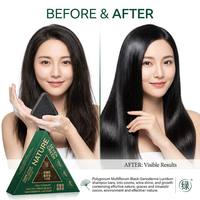 Savon Solide Bio Sept Verts Fait Main pour Cheveux : Croissance Capillaire, Contrôle du Sébum, Anti-Chute, Soin du Cuir Chevelu (OEM)