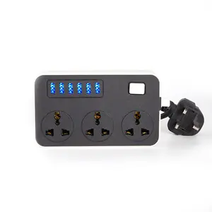 Socket With USB Household Multifunction UK EU Plug Multi Hole With Switch Terminal Block Plugs