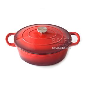 Four néerlandais <span class=keywords><strong>en</strong></span> <span class=keywords><strong>fonte</strong></span> émaillée de 28 cm, Casserole ovale Signature Casserole Casserole Casserole à couvercle ovale four néerlandais <span class=keywords><strong>en</strong></span> <span class=keywords><strong>fonte</strong></span> - Product Image 3