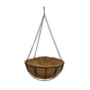 Macetas de flores de fibra de Metal modernas de fábrica, maceta colgante, <span class=keywords><strong>cesta</strong></span> con cadena, <span class=keywords><strong>cesta</strong></span> colgante de coco - Product Image 4