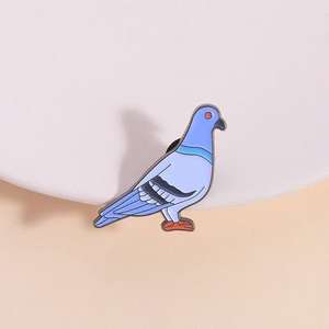 Broche mignonne <span class=keywords><strong>en</strong></span> forme de <span class=keywords><strong>pigeon</strong></span>, épinglette mignonne, série animaux de dessin animé, badge métallique, accessoire de mode, vente <span class=keywords><strong>en</strong></span> gros transfrontalière - Product Image 3