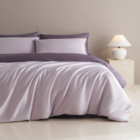 Ensemble de housse de couette et de draps de luxe en satin de coton 100% floral 300TC bicolore 4 pièces certifié OEKO-TEX style européen-américain