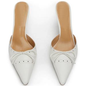 2023 nouveau Style daim nœud <span class=keywords><strong>creux</strong></span> pointu talons hauts sandales <span class=keywords><strong>pour</strong></span> femmes bride à la <span class=keywords><strong>cheville</strong></span> glisser Mules-<span class=keywords><strong>pour</strong></span> l'été - Product Image 5