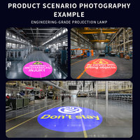 Projecteur de gobo 300W 600W, projecteur personnalisable, panneaux d'avertissement, entrepôt, usine, lieu de travail, étanche, anti-poussière, antichoc