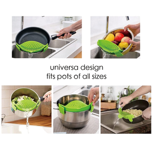 Kitchen Accessories PP Pot and <b>Pasta</b> <b>Strainer</b>-Adjustable Clip-On <b>Strainer</b> for Pots Pans Bowls Eco-Friendly Home Kitchen Tool - Product Image 2