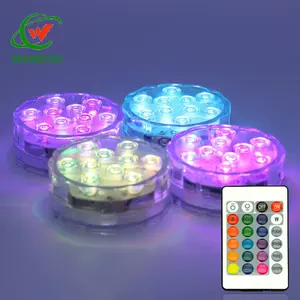 16 Colors Waterproof LED Underwater Pond Light with Remote Control IP68 Submersible Swimming Pool Lamp for Pond Pool Decoration