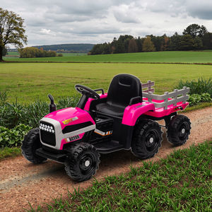 12V 6 ruote con motore elettrico trattore da viaggio giocattolo per e luci in materiale plastico per neonati e bambini - Product Image 6