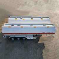 Semi-Trailer Tangki Bahan Bakar 3-Axle 45cbm 45000 Liter untuk Transportasi Diesel/Bensin/Minyak dengan Ban 12R22.5