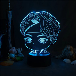 Yikpop-lampe de Table Led tactile, Star TOP, groupe Bangtan Boys, BTS, 3D, pour Fans, cadeau, - Product Image 5