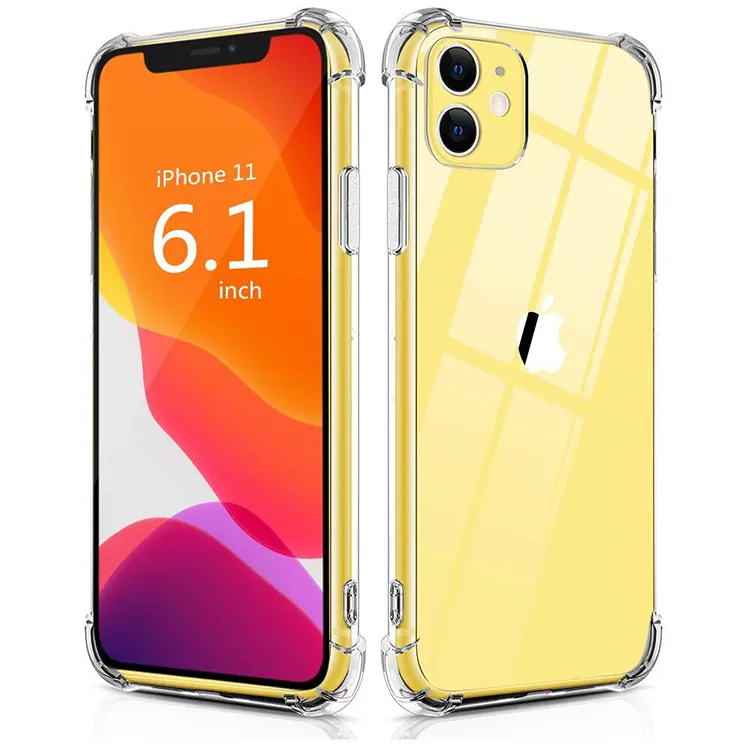 Amazon Hot New Flexible Soft TPU Clear Phone case For iphone 13 12 11 Pro Max XR XS Max X 8 plus transparent funda movil shell