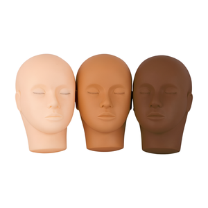 Tête de mannequin pour la formation aux extensions de <span class=keywords><strong>cils</strong></span> avec <span class=keywords><strong>cils</strong></span> en silicone à 3 couches - Modèle d'entraînement pour débutants pour 100/120/150/180 <span class=keywords><strong>cils</strong></span> - Product Image 6