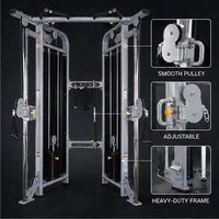 Machine de musculation professionnelle à poulies croisées doubles réglables, équipement de gym pour entraînement fonctionnel et renforcement musculaire complet du corps