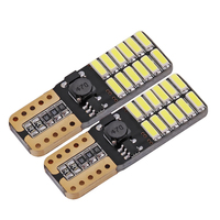 Ampoule LED T10 W5W 3014 24SMD Canbus pour voiture, éclairage de gabarit, système d'éclairage LED automobile