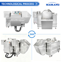 Geavanceerde automatische frietmachine met temperatuurregeling en automatische afvoer voor aardappelchips, cassave, yam en uien.