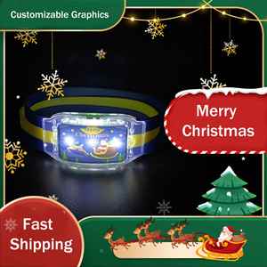 Bracelet LED personnalisable pour enfants, motifs de Noël et d'Halloween, couleur LED personnalisable, logo personnalisé pour la promotion des festivals - Product Image 2