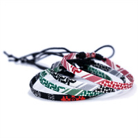 Fabriqué en Chine, largeur 0,5 cm, design simple, bracelets tressés en ruban palestinien, accessoires, style foulard arabe