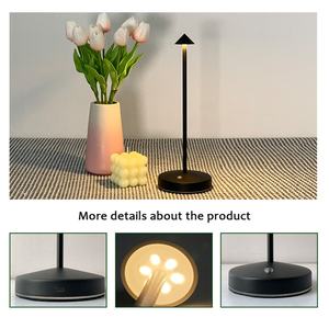 Lampe de table LED portable sans fil rechargeable Pina Pro Coffee, style minimaliste et personnalisable, pour restaurant - Product Image 5