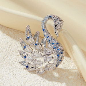 Swan Brooch Zircon Micro Inlay Women's Fashion Party Accessory - Product Image 4