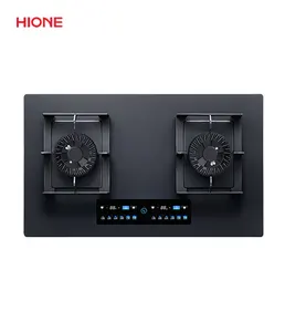 Smart Touch-Screen Gas Cooktop with 2 Built-In Burners Tempered Glass Built-In Gas Cooktops