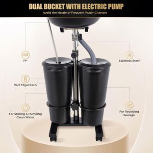 Vente flash : Bac à shampoing portable en plastique au design moderne avec pompe électrique pour salon de coiffure, salle de bain ou chambre à coucher - Product Image 4