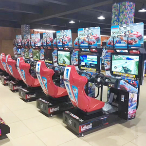 Machine de jeu de course automobile commerciale à monnayeur, jeu de course de super voitures, ensemble complet avec siège de simulation de cockpit, prise en charge de l'anglais pour le jeu - Product Image 2