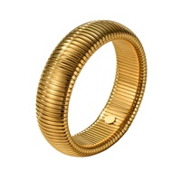 OEM sederhana baja nirkarat 0.8-2 MM disesuaikan emas perak wanita mode perhiasan gelang