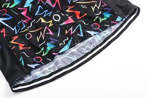 Maillot de cyclisme unisexe à manches courtes, imprimé géométrique coloré vintage, respirant et à séchage rapide, pour le cyclisme sur route - Product Image 3