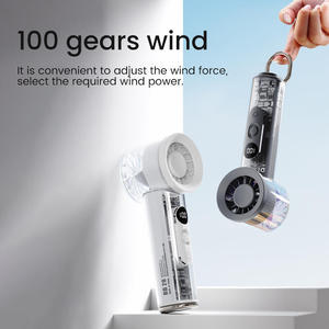Handheld Bladeless Fan With LED Display 3000mAh Battery <b>Cool</b> Wind Outdoor Use - Product Image 4