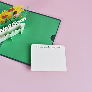 Best-seller Carte de voeux popup 3D en papier artisanal, fleur d'herbe, carte de voeux Get Well Soon Consolation pour amis et familles - Product Image 3