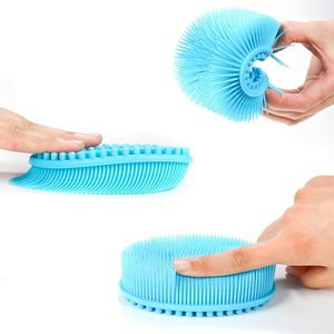 Wholesale Bath Products Silicone Body Brush Shower Wash Dry Towel for Scrubber Back Tools - Product Image 1