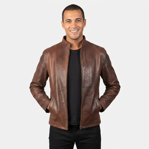 Custom Leather <b>Jacket</b> for <b>Men</b> - Vintage Look with Modern Comfort Features - Custom Design Leather <b>Jacket</b> For <b>Men</b> - Product Image 2