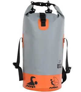 Logo personalizzato 20L Waterproof Roll Top Dry Bag zaino galleggiante barca da spiaggia a prova di acqua oceano sacca a secco